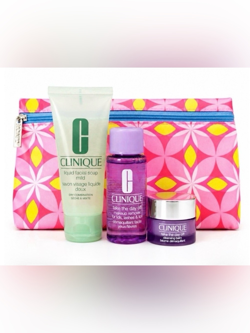 Clinique Take The Day Off 4-Pc Travel Skincare Set Makeup Bag